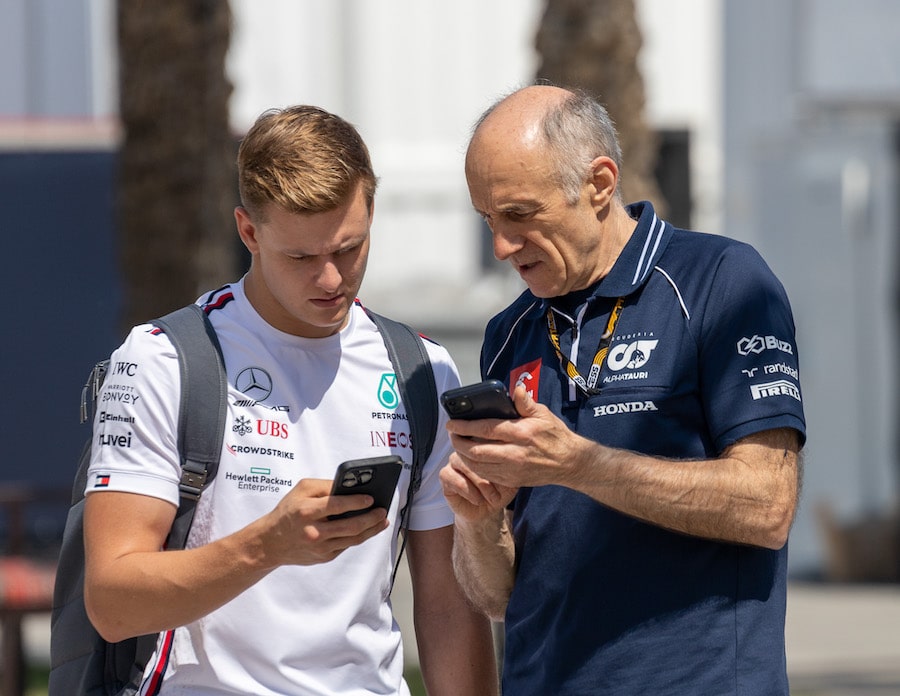 Mick Schumacher and Franz Tost in Bahrain