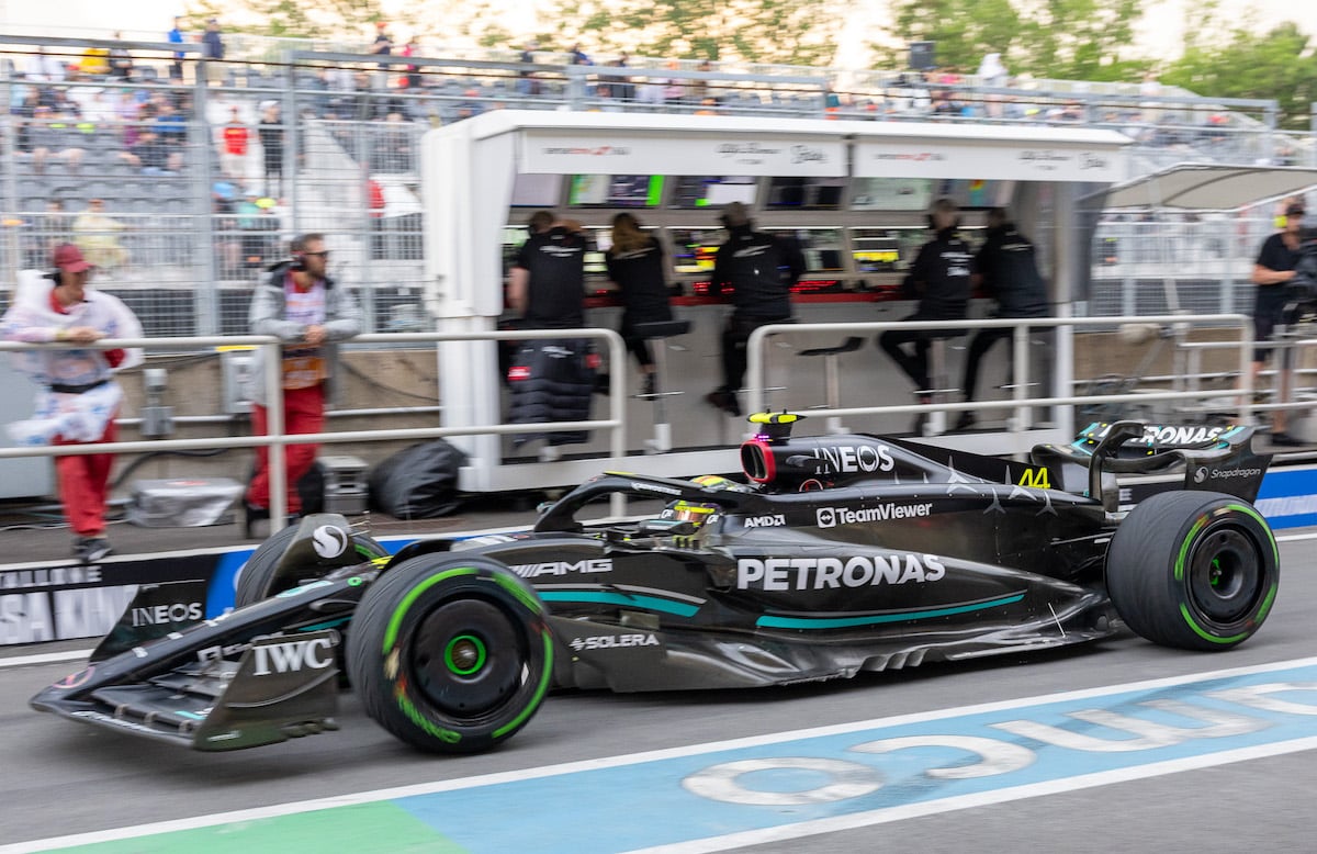 Mercedes car of Lewis Hamilton