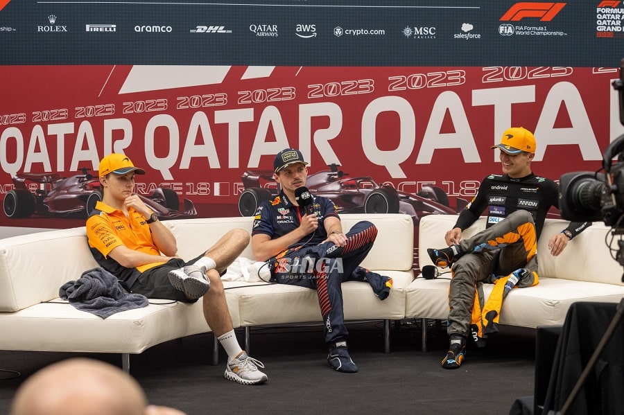 Oscar Piastri, Max Verstappen, Lando Norris Qatar GP