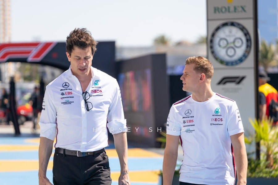 Toto Wolff with Mick Schumacher in Jeddah