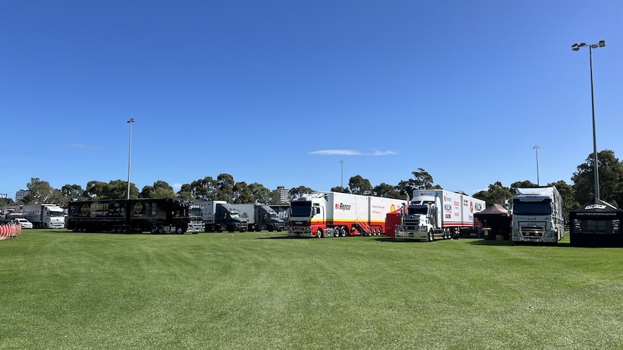 australia gp paddock area 2024 f1 motorsports truck