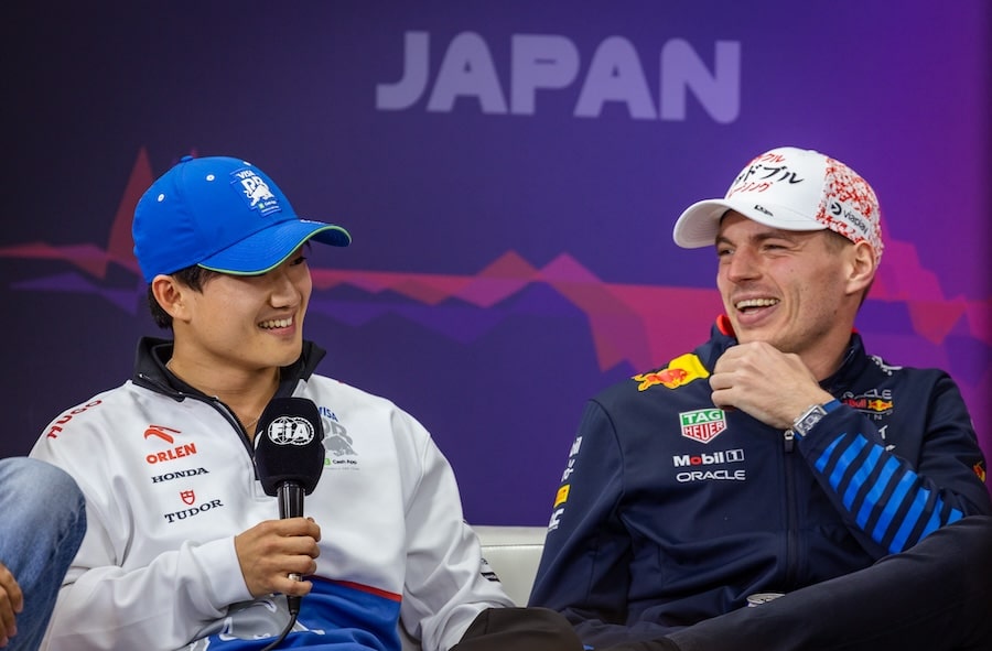 Yuki Tsunoda and Max Verstappen Suzuka press conference