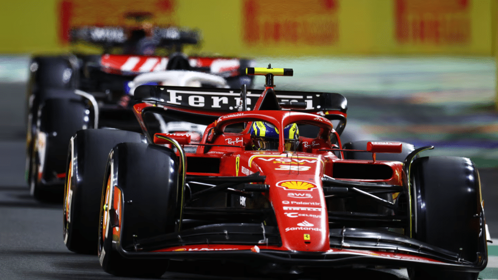 JEDDAH, SAUDI ARABIA - MARCH 09: Oliver Bearman of Great Britain driving the (38) Ferrari SF-24 on