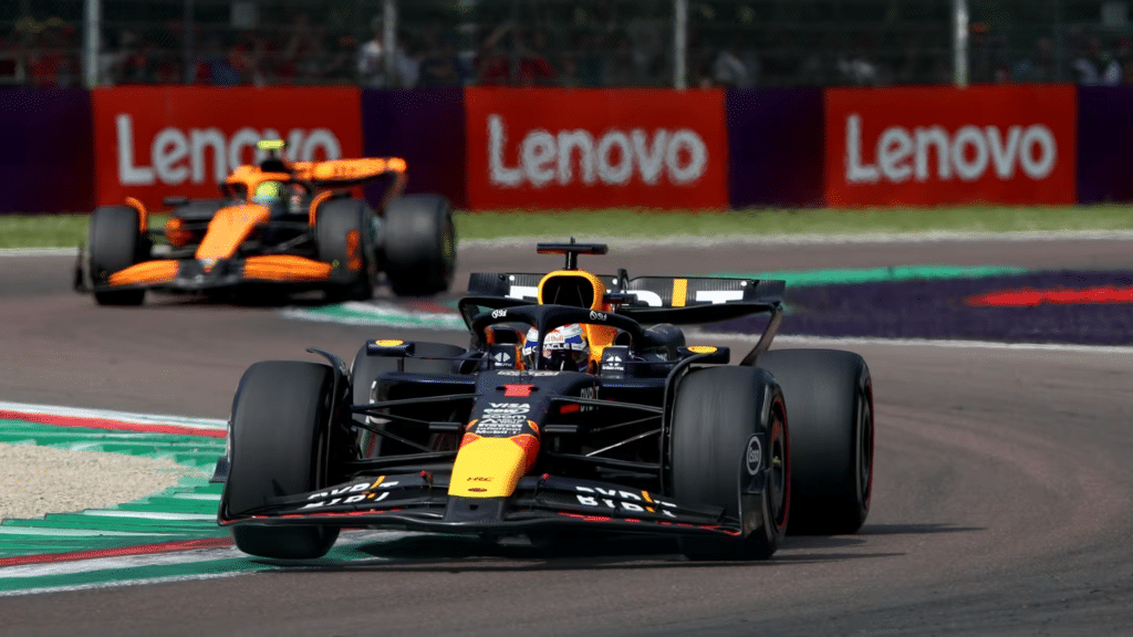 IMOLA, ITALY - MAY 19: Max Verstappen of the Netherlands driving the (1) Oracle Red Bull Racing