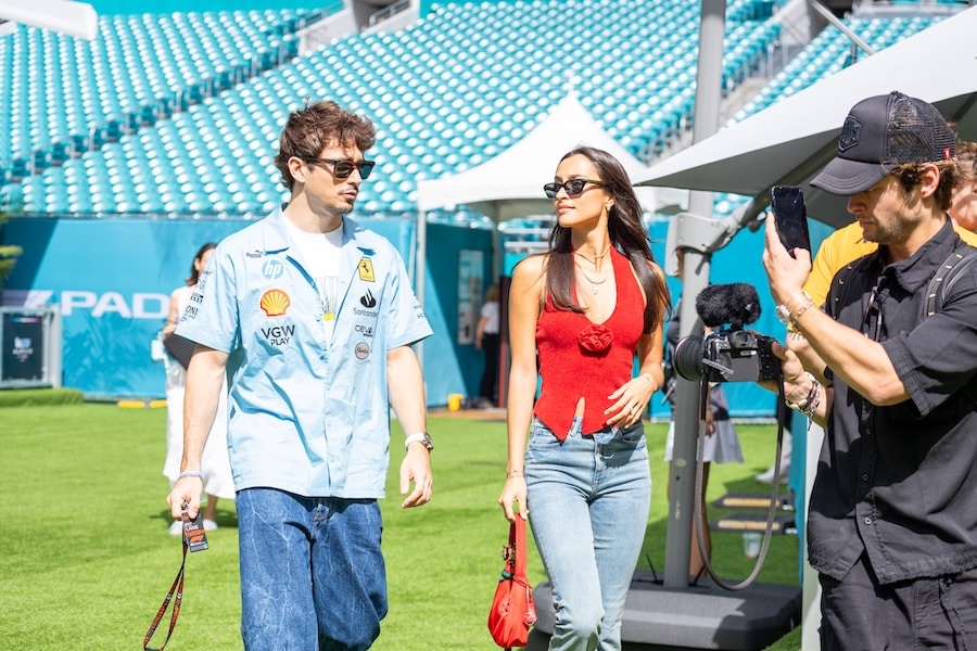 Charles Leclerc and Alexandra in Miami