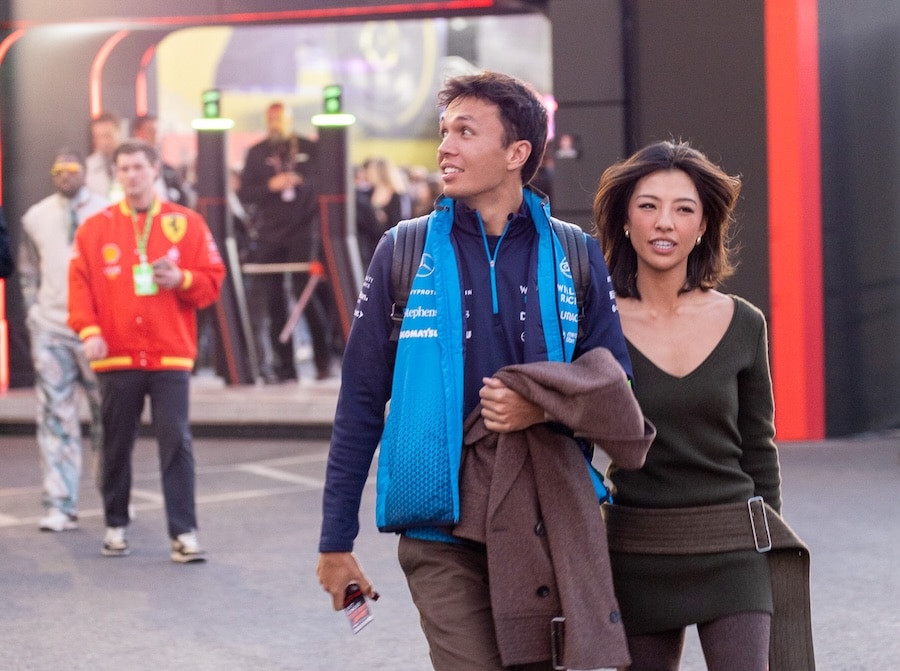 Alex Albon with Lily at the Las Vegas GP