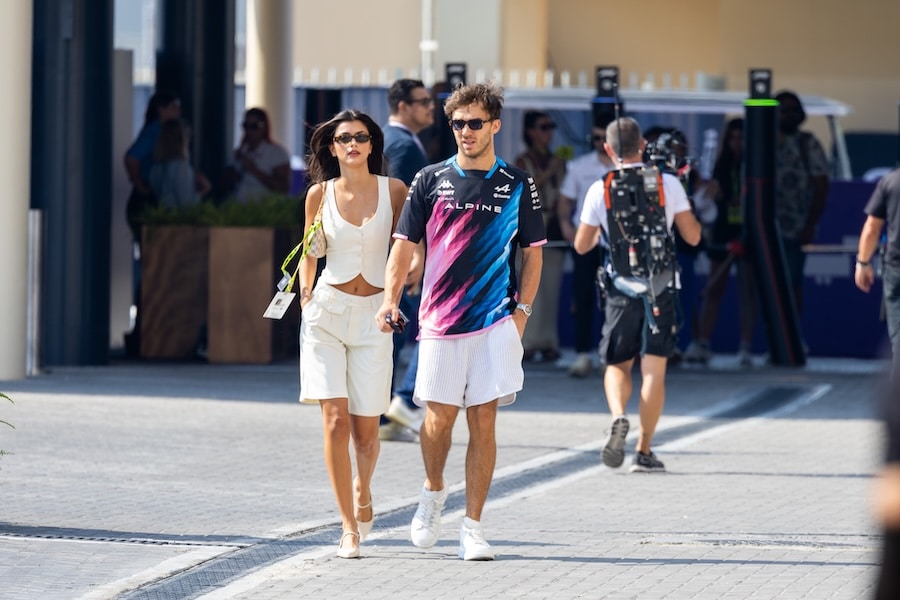 Pierre Gasly and Kika at Abu Dhabi GP