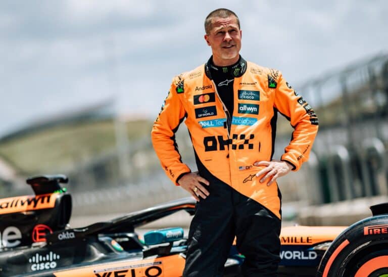ブラッド・ピット、本物のF1マシンでコタを疾走！映画撮影でマクラーレン体験