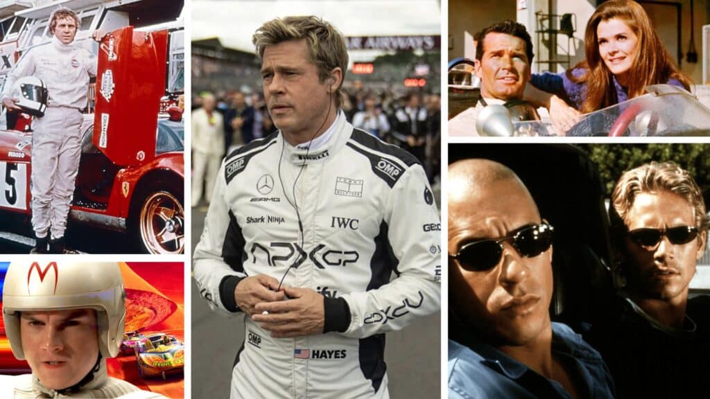 『栄光のル・マン』『F1／エフワン』『グラン・プリ』『ワイルド・スピード』『スピード・レーサー』FILMSNATIONAL GENERAL/PHOTOFEST,SCOTT GARFIELD/COURTESY WARNER BROS. PICTURES/APPLE ORIGINAL,MGM/PHOTOFEST,EVERETT COLLECTION, WARNER BROS./PHOTOFEST