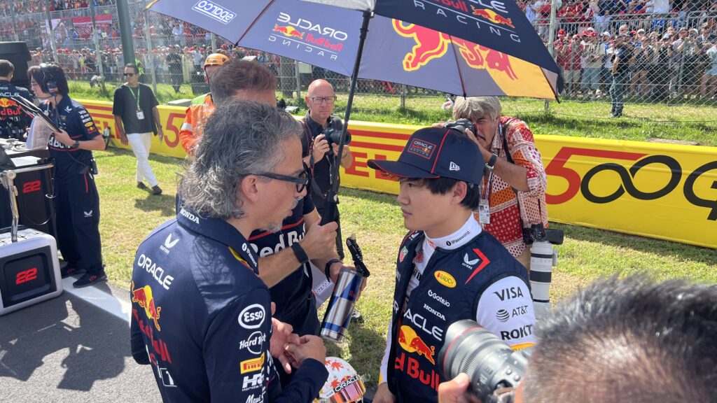 laurent mekies and yuki tsunoda italian GP 2025