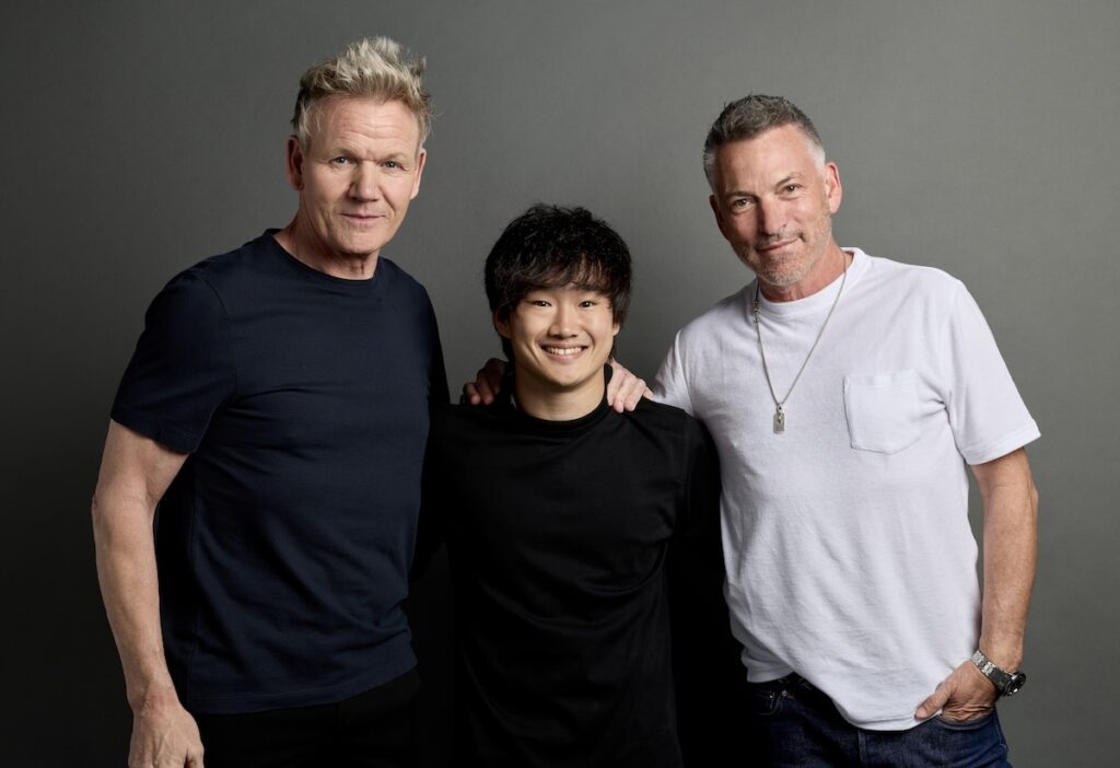 ゴードン・ラムゼイ、角田裕毅、ダニエル・ウィナー(HexClad 共同創業者兼CEO)