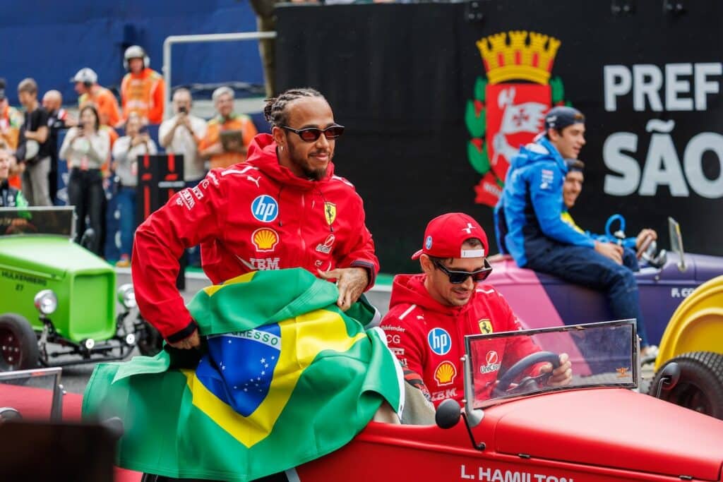 lewis hamilton ferrari brazil charles leclerc