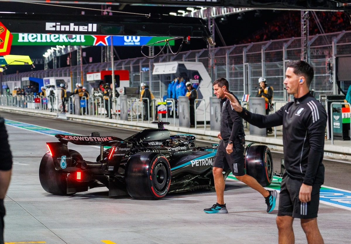 george russell mercedes vegas fp3