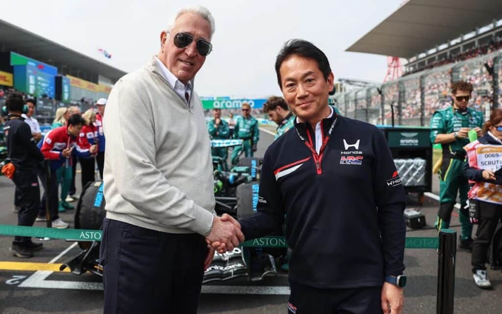 aston martin honda hand shake Suzuka