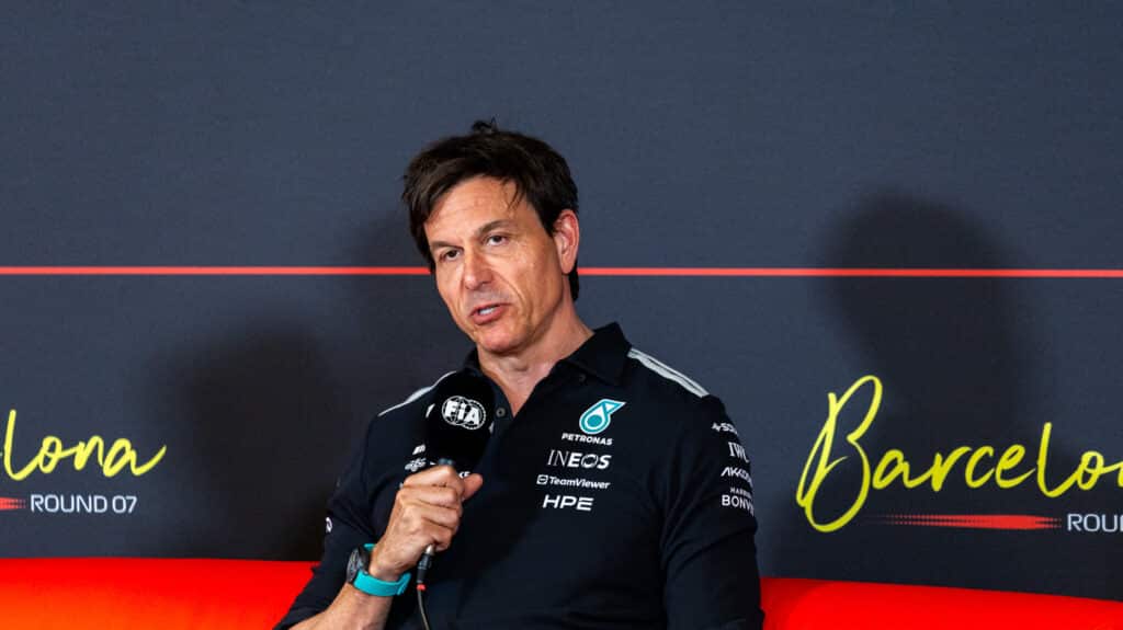 toto Wolff mercedes Barcelona