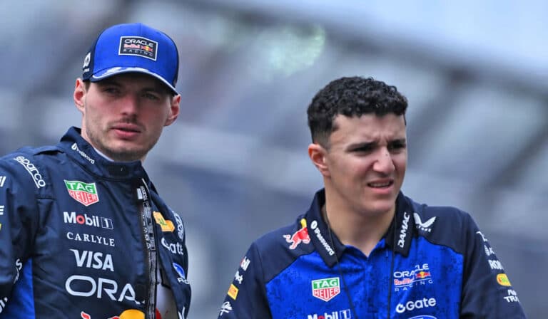 formula 1 max verstappen and isack hadjar oracle red bull racing